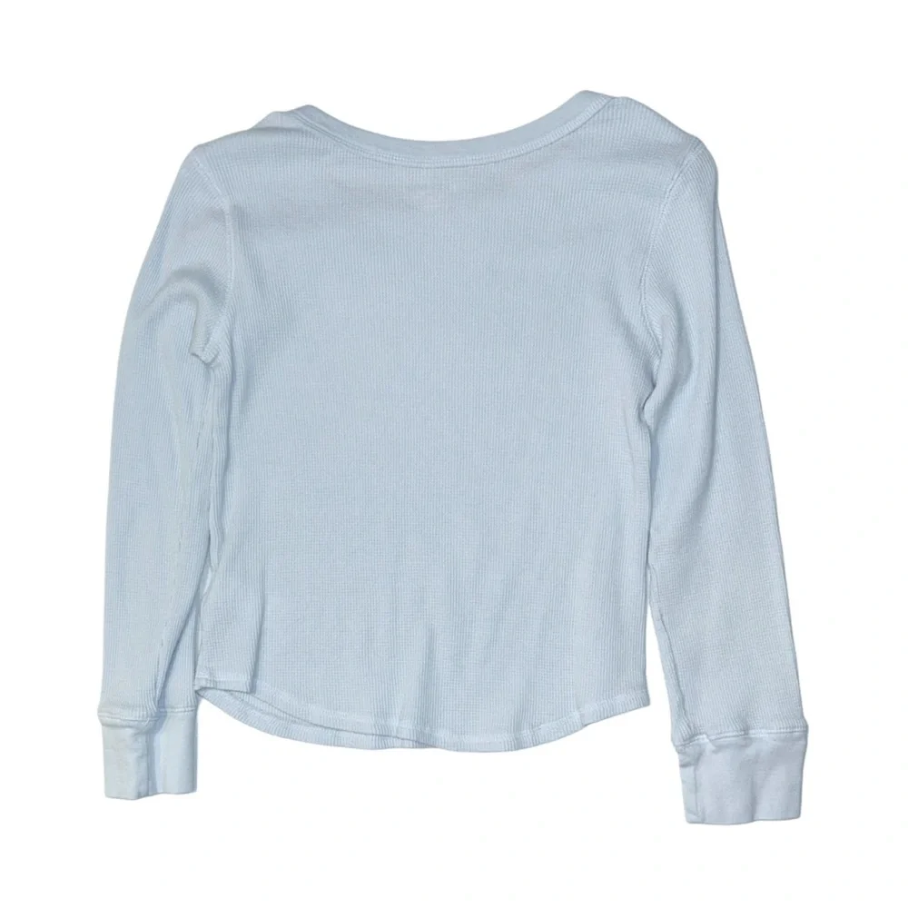 OLD NAVY Girl's Light Blue Waffle Long Sleeve Shirt Size XXL